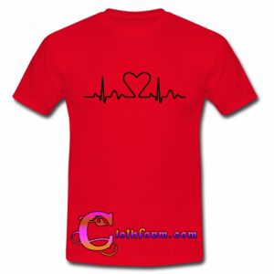 Lines of Heart electrocardiogram t shirt