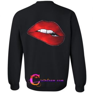 lips sweatshirt back