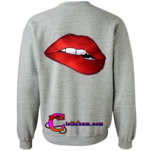 lips sweatshirt back