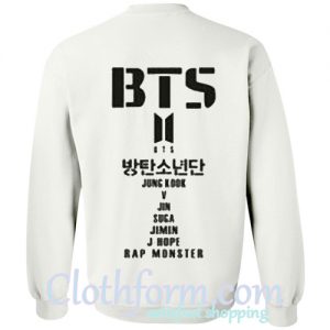 BTS sweatshirt back