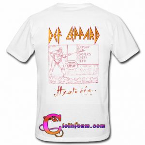 Def Leppard Women Of Doom Hysteria t shirt back