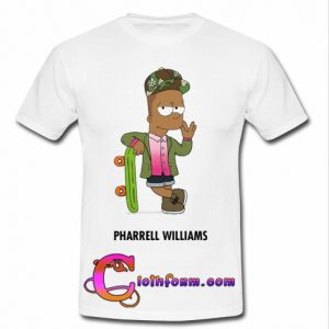 Pharrell Williams & Bart Simpson t shirt