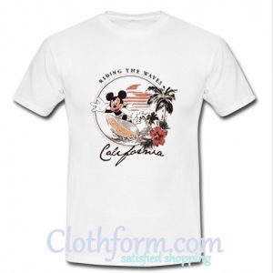 Riding The Waves California Mickey Mouse T-Shirt