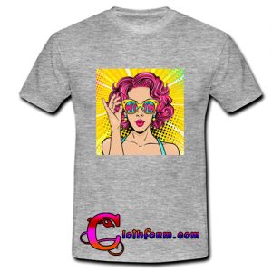 Wow pop art face T Shirt