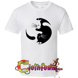 Yin Yang Cat Lovers Fun T Shirt