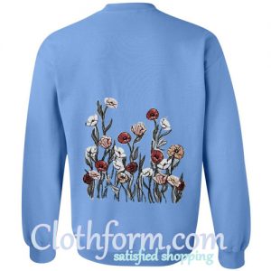 flowers sweatshirt abck