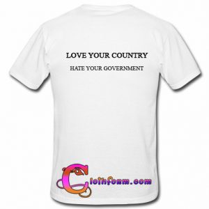 love your country t shirt back