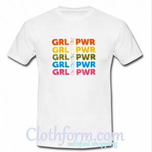 Girl Power rainbow t shirt