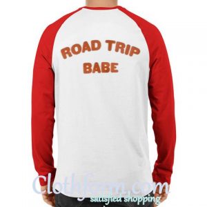 Road Trip Babe Raglan longsleeve t shirt back