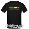 Vetements Metallverarbeitung t shirt back