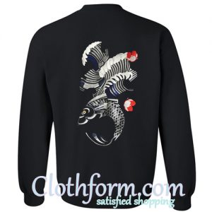 fish japanese sweatshirt back