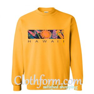 hawaii yellow sweatshirt
