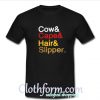 Cow Cape Hair Slipper T shirt