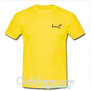 Love Kiss Yellow T shirt