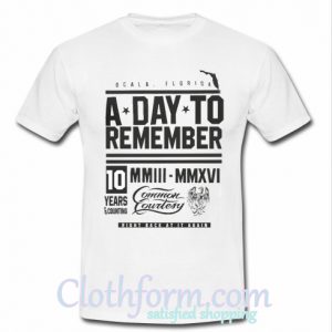 a day to remember t shirt