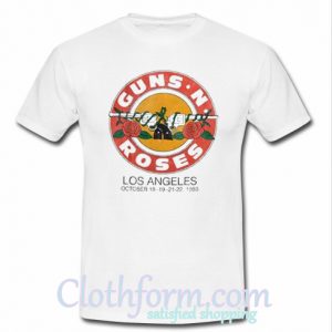 gun and roses los angeles t shirt