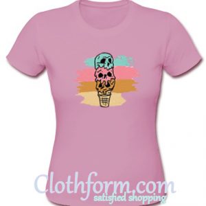 Ice Cream Skull T Shirt