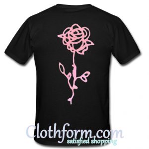 pink rose t shirt back