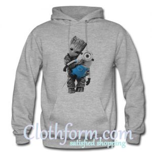 Groot and minion Hoodie