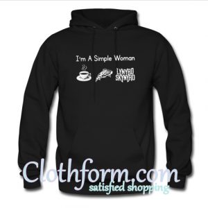 I'm a simple woman I like coffee pizza and Lynyrd Skynyrd Hoodie