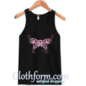 Pink Ribbon Butterfly Tank Top