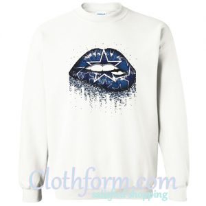 Blue star lips Sweatshirt