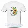 Pitbull Face Flower Shirt Pitbull Mom Gift Pittie Mom T-Shirt