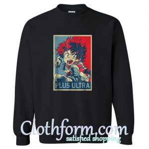 izuku anime my heroes academia plus ultra sweatshirt