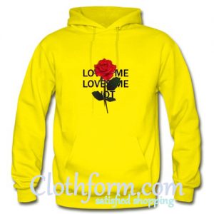 loves me loves me not rose hoodie