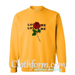 loves me loves me not rose sweatshirt