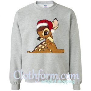 Bambi Christmas Print Sweatshirt