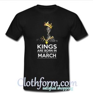 Black Panther King Are Born In March T-Shirt