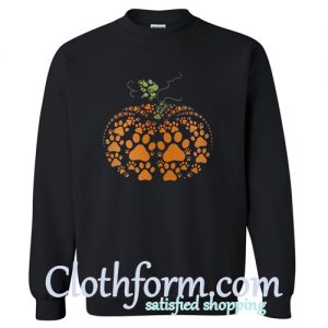 Official Dog footmark Pumpkin Sweatshirt