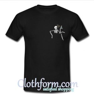 Skeleton pocket print T-Shirt