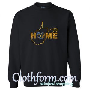 West Virginia Mountaineers Love Glitter Home Sweatshirt