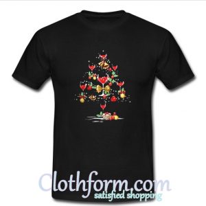 Wine Glass Christmas Tree T-Shirt