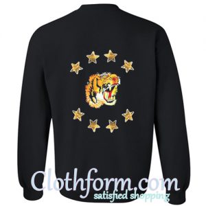 Star Tiger Head Sweatshirt Back