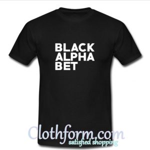 BLACK ALPHABET HERO T-Shirt At