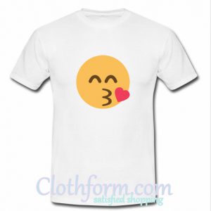 Blow Kiss Emoji Funny Valentine’s Day T-Shirt At