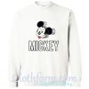 Mickey Mouse Head Spell Out Patches Sweatshirt At