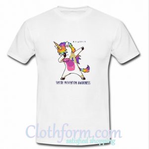 Unicorn Warrior Suicide Awareness T-Shirt At