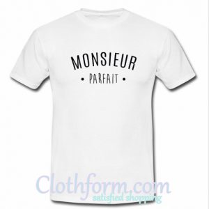 Homme Blanc Monsieur Parfait T shirt At