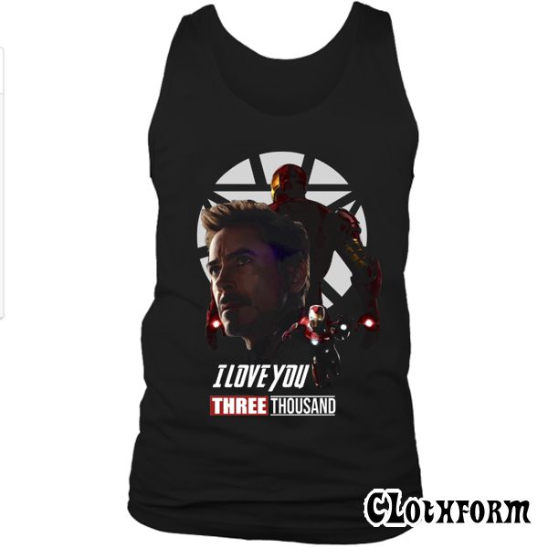 Iron Man I Love You Three Thousand Black Tank Top TW