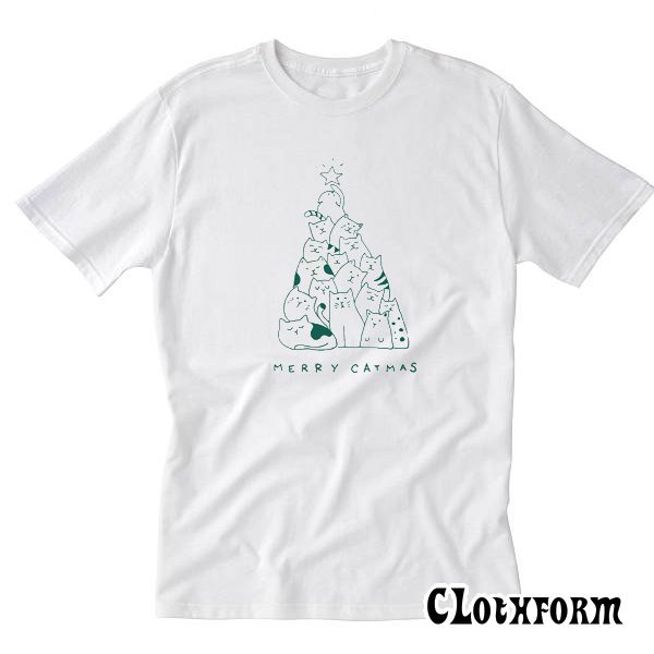 Merry Catmas Tree T-Shirt TW