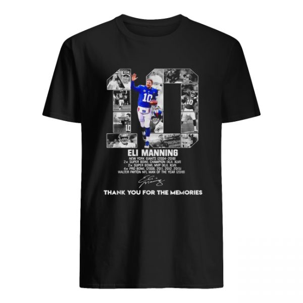 10 Eli Manning thank you for the memories T Shirt ST02