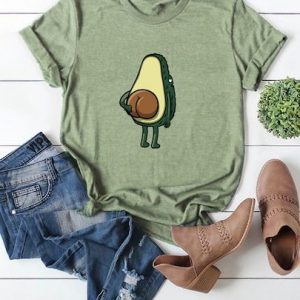 Avocado Print Cuffed Tee T-Shirt At
