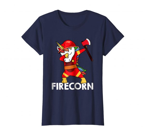 Firefighter Dabbing Unicorn T Shirt ST02