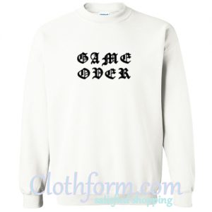 Game Over White Sweatshirt At