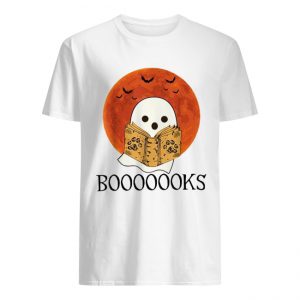 Ghost Boo reading boooooook Halloween T Shirt ST02