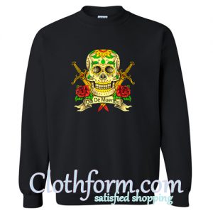 Halloween Dia De Muertos Day Of The Dead Sugar Skull Shirt Crewneck Sweatshirt At